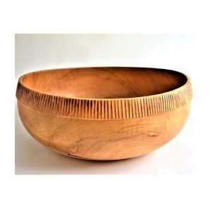 Bol de service en bois d'acacia éco-responsable fait main, forme personnalisée, style vintage, réutilisable pour la salle à manger et les fêtes, vaisselle, décoration intérieure - Product Image 6