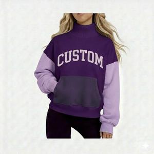 Sudadera Oversize de Felpa para Mujer con Cuello Alto, Transpirable, Estilo Urbano, Diseño Bordado Frontal, Servicio OEM - Product Image 6