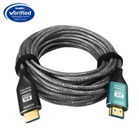 Kabel perisai lapis baja tahan lama, kabel serat optik HDMI 2.1 fleksibel 8K 60Hz AOC