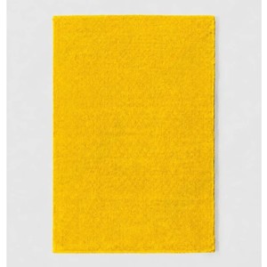Tapis de luxe abstrait irrégulier jaune, tapis moderne en laine tufté à la main, tapis moelleux pour salon, chambre à coucher, décoration intérieure - Product Image 3