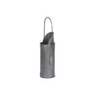 Porte-allumettes en métal décoratif personnalisé avec poignée pratique pour la décoration de la maison et les accessoires de cheminée