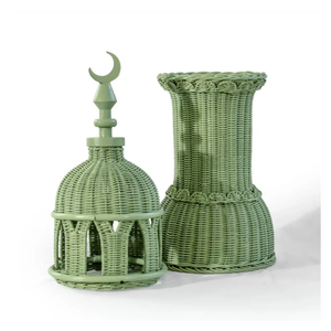 Figurines de minarets de mosquée en rotin naturel tissé à la main OEM ODM, décoration d'intérieur de luxe, produits du Ramadan en provenance du Vietnam - Product Image 2