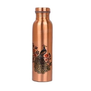 Luxury Designed 100% Pure Copper Eco-Friendly <b>Water</b> <b>Bottles</b> with Lid for <b>Daily</b> Drinkware Use at Wholesale Prices - Product Image 1