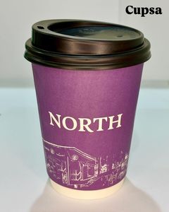 Gobelets à café jetables à double paroi de 8 oz avec logo personnalisé pour les centres Express Latte - Product Image 3