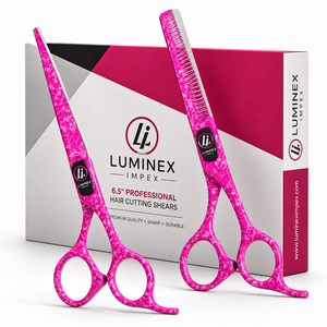 NYBL-55 5.5inch Straight <b>Left</b>-<b>handed</b> <b>Scissors</b> JAPAN 440C Sharp 58-59HRC Hardness Stainless Steel Handle Barber Shears Hair 28 - Product Image 1