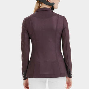Veste d'équitation violette pour femme en coton et polyester, tenue de saut d'obstacles, coupe ajustable, manteau équestre, logo personnalisé, marque - Product Image 5
