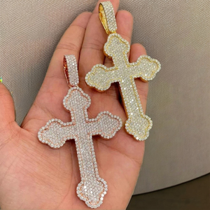 สร้อยคอจี้พระเยซูขนาดใหญ่ ดีไซน์ทันสมัย ทำจากเงินแท้ 925 ชุบโรเดียม ประดับเพชรเลี้ยงในห้องปฏิบัติการ สไตล์คริสเตียน ขายส่ง - Product Image 5