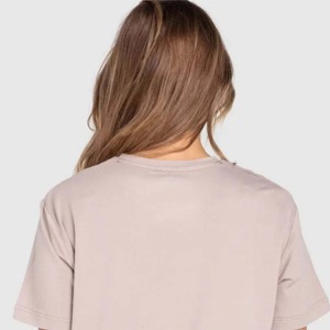 T-shirts décontractés pour femmes 100% coton Col rond Manches courtes Motif uni Coupe ajustée Respirant Séchage rapide Personnalisable Toutes saisons - Product Image 6