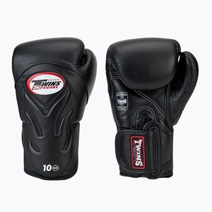 Gants de boxe noirs de qualité exceptionnelle pour le kickboxing, gants de boxe Twins personnalisés en cuir de vachette, équipement de boxe Twins, gants d'entraînement professionnels - Product Image 3