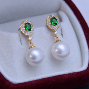 Wholesale Supply of 10-11mm Freshwater White Round Strong Light Fine <b>Dangle</b> <b>Pearl</b> <b>Earrings</b> for Women S925 Silver - Product Image 4