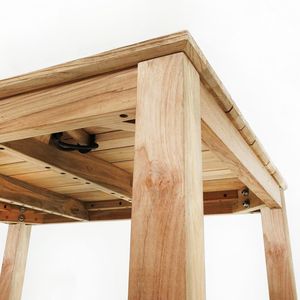 Solid Reclaimed Teak Wood Eco-Friendly Durable Waterproof Rectangle <b>Dining</b> <b>Table</b> for 8 Persons Natural Outdoor Furniture - Product Image 4