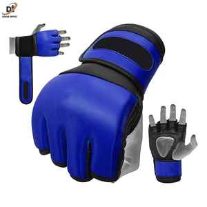 ถุงมือ MMA หนังแท้แบบครึ่งนิ้วสำหรับผู้ชาย ขายส่ง วัสดุ PU ทนทาน รับทำโลโก้ตามสั่ง สำหรับยิมมวย - Product Image 1