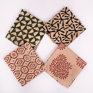 Pañuelos Bandana Cuadrados de Algodón Transpirable, Ecológicos, Hechos a Mano, con Estampado, Protección Solar para Exteriores, Juego de Pañuelos Naturales Bagru - Product Image 3
