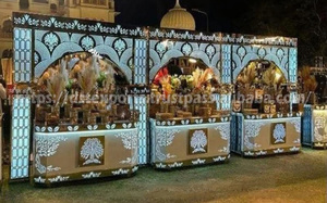 Mostradores de Comida y Chit chat para Bodas Punjabi, Puestos de Comida de Acero Inoxidable para Matrimonios Punjabi, Decoración de Buffet para Eventos y Fiestas en el Reino Unido - Product Image 4