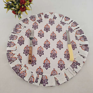 Napperons modernes réversibles à imprimé floral fait main, jetables et réutilisables, 100 % coton, pour la maison, les banquets, les mariages, la table à manger - Product Image 1