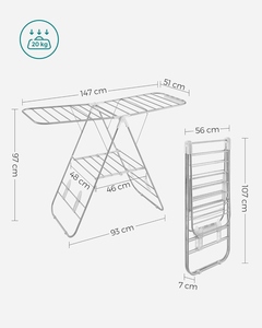 New design Stainless steel portable clothes drying rack folding <b>laundry</b> rack indoor outdoor customization available - Product Image 2