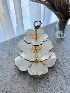 New Design Resin <b>Cake</b> Stand with <b>Cake</b> <b>Server</b> Agate Look with Customized Size and Color Hot Selling From India - Product Image 2