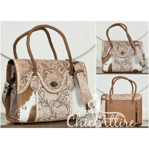 2026 Elegant & Durable Luxury <b>Tooled</b> <b>Leather</b> Cowhide Handbag for Women's Genuine <b>Leather</b> Crossbody Tote Bag Purse Satchel Bags - Product Image 1