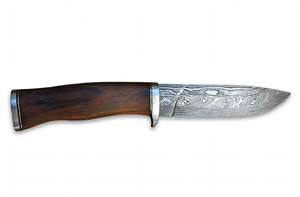 Couteau utilitaire de cuisine artisanal en acier Damas avec manche en bois de noyer, outil de préparation - Product Image 4