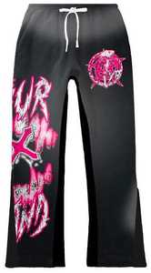 Conjunto de Sudadera con Capucha y Pantalones Deportivos para Hombre, 100% Algodón Grueso, Hecho a Medida, Lavado Ácido, Bordado, Efecto Desgastado por el Sol, Pantalones Deportivos Anchos - Product Image 4