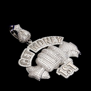Iced Out Moissanite 925 <b>Silver</b> <b>Pendant</b> Hip Hop Themed Charms Custom Name Letter <b>Pendant</b> Rapper Bling <b>Pendant</b> <b>Initial</b> <b>Pendant</b> - Product Image 3