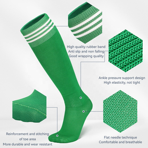 Chaussettes de football professionnelles tricotées pour jeunes, collection Printemps-Été, antidérapantes, absorbantes, avec semelle en tissu éponge, pour le sport, montantes à la cheville, fabrication ODM - Product Image 3