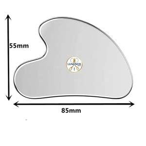 Outils de massage facial Gua Sha en acier inoxydable, outil de grattage en métal Guasha - Product Image 6