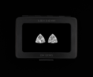 Nouveautés OM GEMS : Boucles d'oreilles personnalisées en diamant de laboratoire CVD taille triligne VVS-VS, couleur E-F, percées au laser, certifiées IGI, 0,25 ct, idéales pour un cadeau - Product Image 5