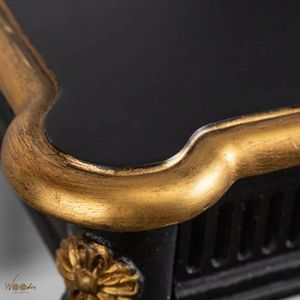 Black Gold Solid Wood Traditional Handmade <b>Console</b> <b>Table</b> Decorative Living Room Side <b>Table</b> Long Narrow Dining Room Accent <b>Table</b> - Product Image 2
