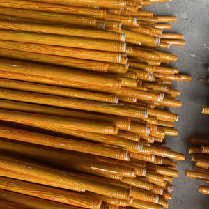 Vietnam Eucalyptus Wood Broom Handle - Plastic <b>Hook</b>, Wood Grain Coated for Cleaning <b>Tools</b> - Product Image 1