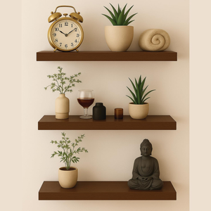 Étagère murale flottante en bois sculpté Smart Art pour salon, bibliothèque, décoration murale de cuisine, bois d'ingénierie, lot de 2 - Product Image 4