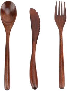 Couverts en bois pur et moderne pour des repas élégants et éco-responsables - Product Image 4