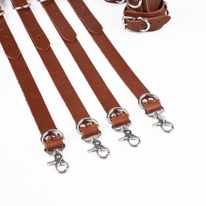 Premium Genuine Leather Bed Restraints Adjustable Harness Straps <b>Bondage</b> Cuffs Adult Toys <b>Set</b> RTTS-0127 - Product Image 5