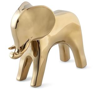 Moderna Figura Decorativa de Elefante Chapada en Oro, Escultura Artística de Animales para Mesa, Decoración para Sala de Estar, Oficina en Casa, Artículo de Regalo - Product Image 1
