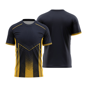 Camiseta de Fútbol Sublimada Personalizada, Unisex para Adultos, Degradado Rojo y Blanco, Cuello Redondo, Manga Corta, Ligera, 100% Poliéster, Bloques de Color - Product Image 1