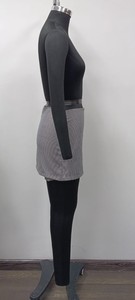 Women's High Waist Asymmetrical Plaid Mini <b>Skirt</b> With Belt <b>Office</b> Lady Style Woven Polyester Cotton Fabric - Product Image 3