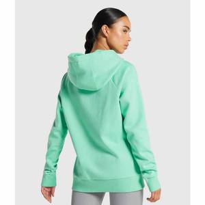 Sudadera con Capucha Oversize de Algodón 100% para Mujer, Verde Menta, Manga Larga, Estilo Casual Urbano, Ajuste Holgado, Uso Diario - Product Image 6