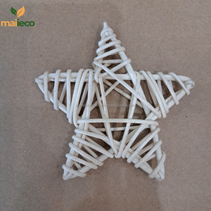 Fait à la main Adorable rotin étoile arbre tenture murale Art déco Design pour mariage noël ou anniversaire du Vietnam - Product Image 6