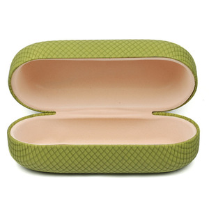 รูปทรงสี่เหลี่ยมผืนผ้าลายเพชรสีเขียวสไตล์เรียบง่ายกล่องใส่แว่นตาแบบแข็ง - Product Image 2