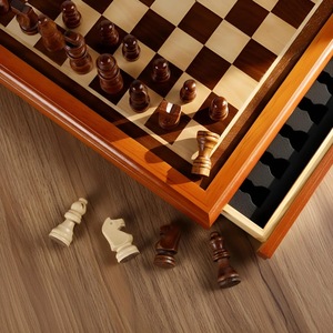 ILAHI's Eco-Friendly Rustic Polished Rectangle <b>Chess</b> <b>Board</b> Game 100% Handmade Pure Wood Animal/Love Style Customized Size <b>Chess</b> - Product Image 5