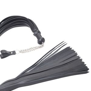แส้หนังแท้พร้อมสายยาวและฐานด้ามจับเสริมความแข็งแรง - Product Image 1