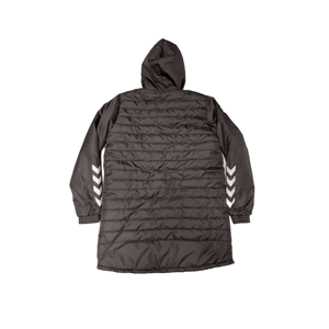 <b>Men's</b> <b>Long</b> Hooded Puffer <b>Jacket</b> With Reflective Stripes Windproof Thick Polyester Winter Casual Coat - Product Image 4
