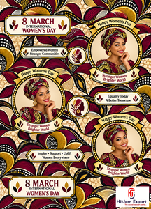 High Quality African Wax Print Fabric Ankara Custom Textile OEM ODM Manufacturer Wholesale International Womens Day - Product Image 6