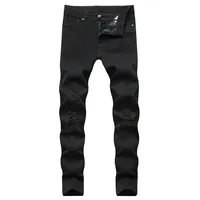 Jean décontracté classique pour homme Bigwood Sports, coupe slim, nouveau, effet vieilli, noir, léger, teint en pièce, sergé élastique
