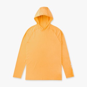 Camiseta Deportiva Unisex Naranja con Capucha, Estampada, de Manga Larga, Absorbente de Humedad, Color Sólido, con Logotipo Personalizado, Corte Regular - Product Image 1