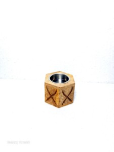 เตาเผากำยานไม้ทำมือ รูปทรงหกเหลี่ยม ลายต้นปาล์มและดอกไม้ ใช้ได้ทุกฤดู - Product Image 5