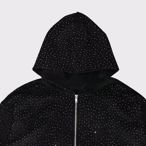 Sweat-shirt à capuche pour homme avec protection UV, en coton et polyester, avec strass, revêtement cristallin anti-soleil - Product Image 2