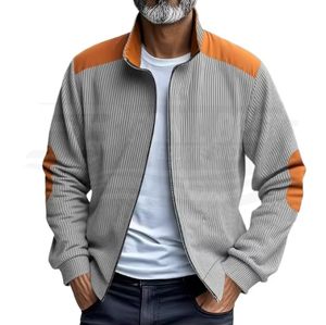 Veste Homme Slim en Polaire Décontractée Écologique à Col Montant et Boutons, Qualité Supérieure, Collection Automne-Hiver Américaine, Idéale pour l'Export - Product Image 6