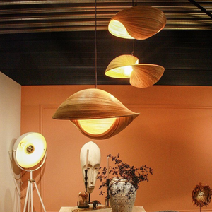 Natural <b>Bamboo</b> Rattan Lampshade Handwoven Ceiling Lamp Shade for Living Room Resort <b>Lighting</b> Wholesale Supplier - Product Image 4