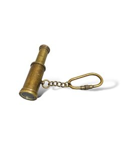 Classic Pocket Brass Telescope <b>Keychain</b> Antique Polished Brass Metal Portable Pull-Out Spyglass Compact Travel - Product Image 2